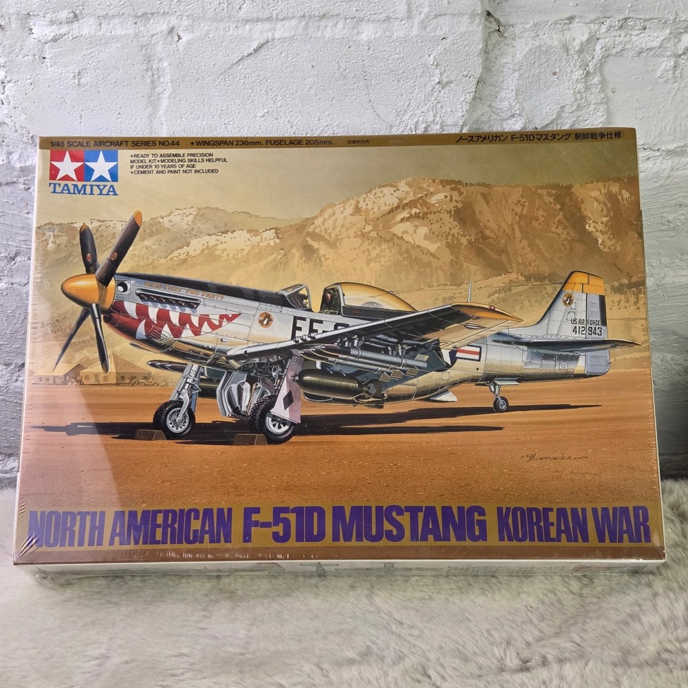 Tamiya 1/48 North American F-51D Mustang Korean War Model Kit 61044 NEW